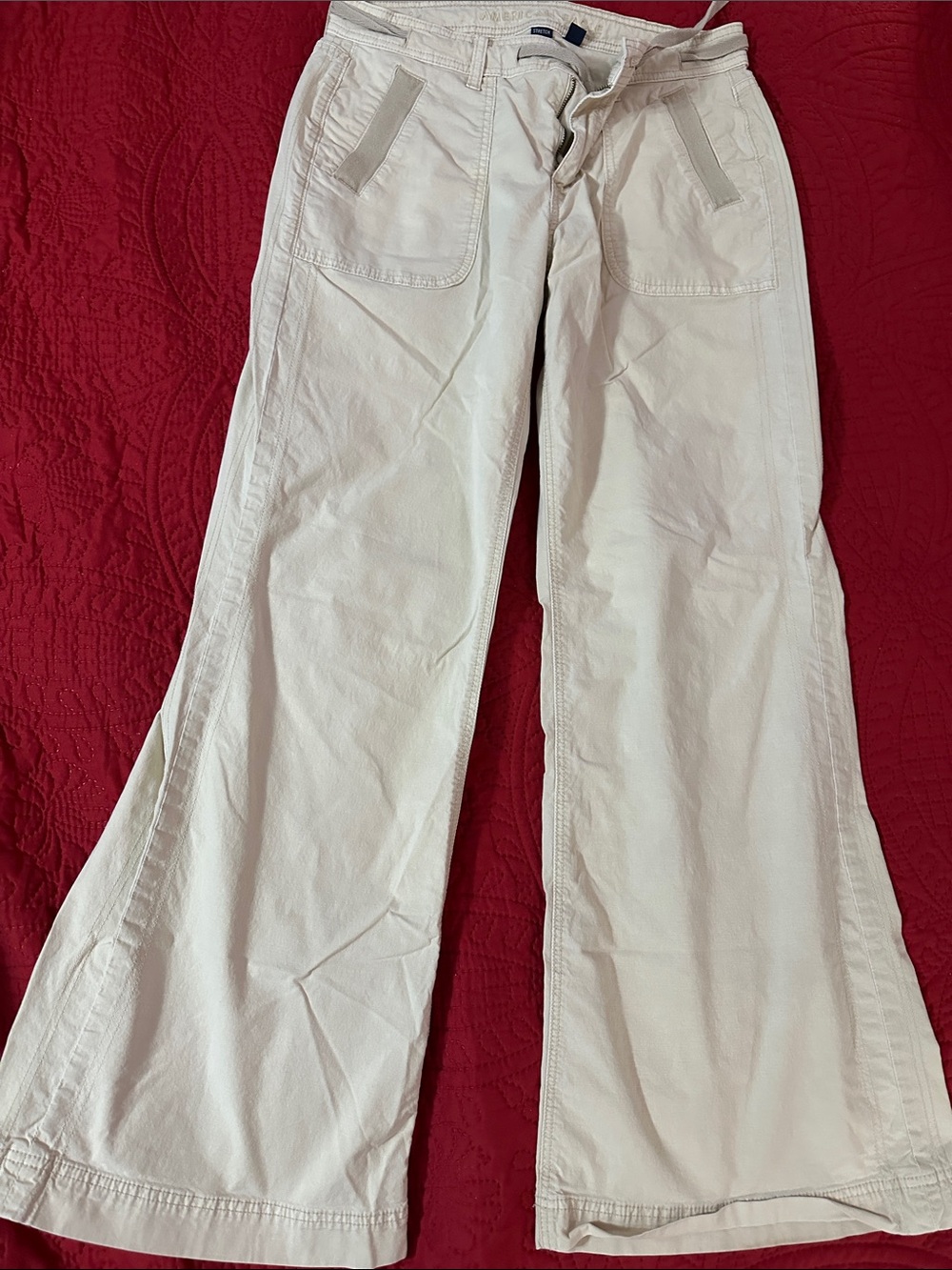 Women's American Eagle Wide-Leg pants size 8 - Cream